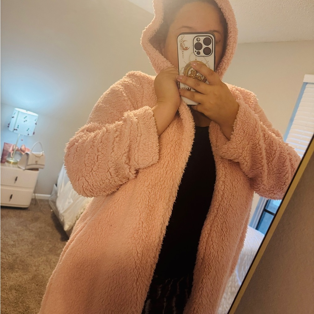 Cozy Pink Hooded Women's Jacket